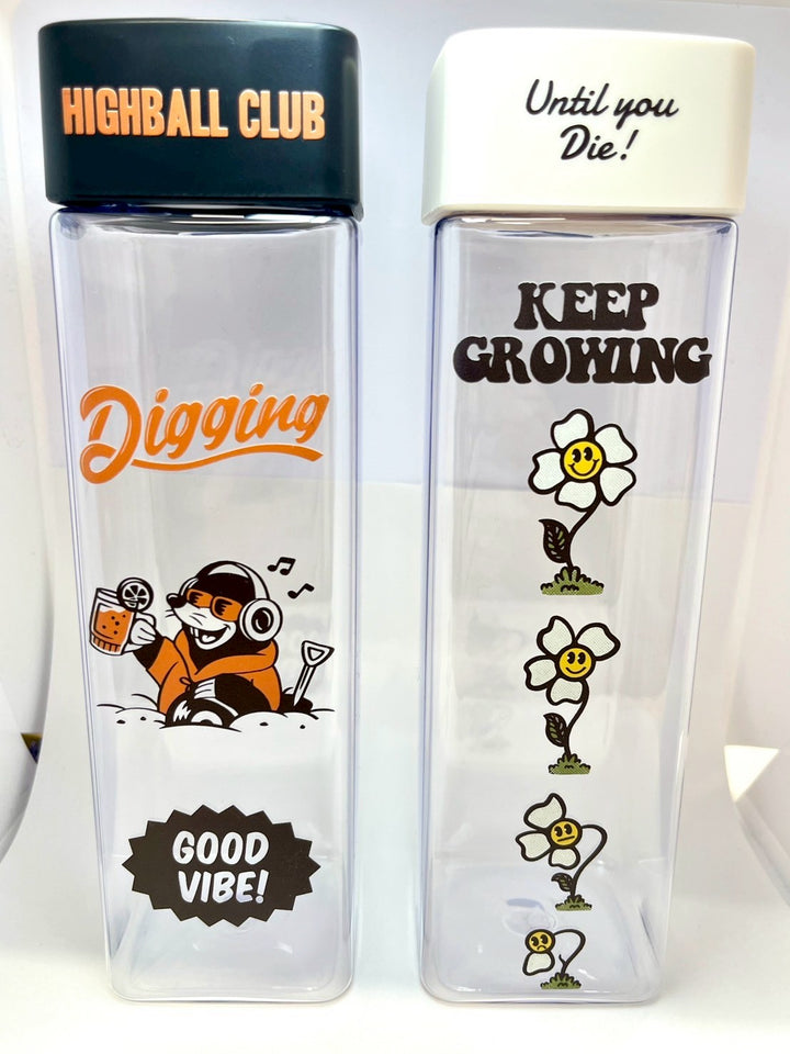 Goods Made スクエアクリアボトルRPC06 オリジナルスクエアクリアボトル|1個990円~!1個から作成可能|フルカラー印刷対応