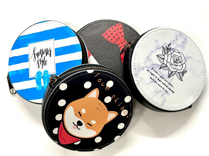 Goods Made レザーコインケース 丸型WLT01 オリジナルレザーコインケース 丸型|1個770円~!1個から作成可能|フルカラー印刷対応