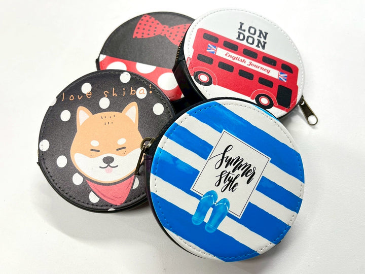 Goods Made レザーコインケース 丸型WLT01 オリジナルレザーコインケース 丸型|1個770円~!1個から作成可能|フルカラー印刷対応