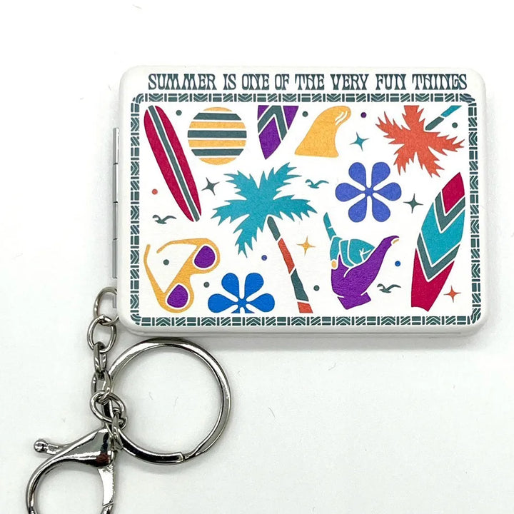 オリジナルグッズ・ノベルティのグッズメイド【GOODS MADE】 オリジナルコンパクトミラーキーホルダーRMR04 オリジナル折りたたみコンパクトミラー ラウンド形・楕円~形 |1個400円~!1個から作成可能|フルカラー印刷対応