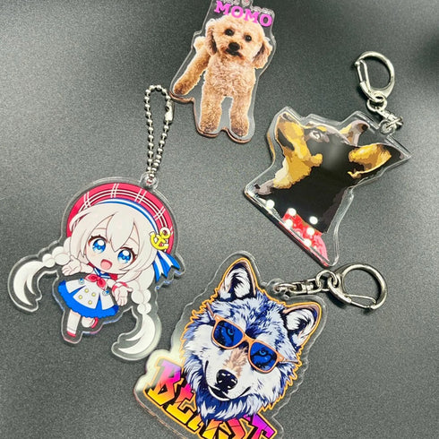 オリジナルグッズ・ノベルティのグッズメイド【GOODS MADE】 形状カットアクリルキーホルダー KHD03 オリジナル形状カットアクリルキーホルダー |1個330円~!1個から作成可能|フルカラー印刷対応