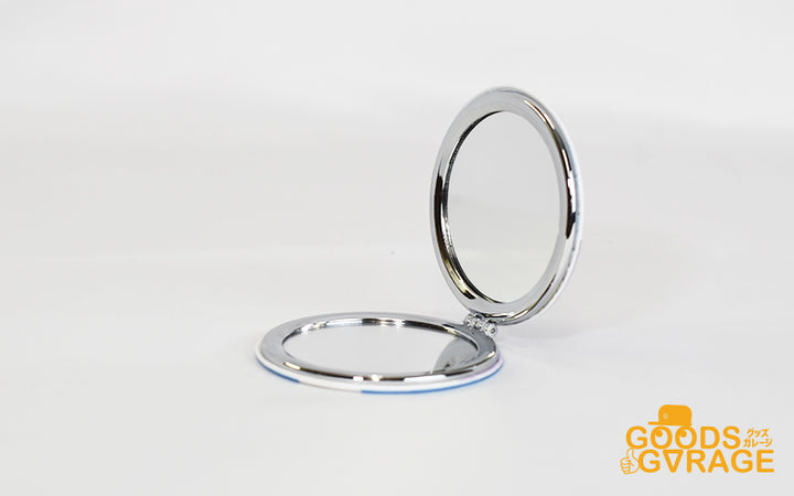 Goods Made 折りたたみコンパクトミラー ラウンド形・楕円形 MRR07 オリジナル折りたたみコンパクトミラー ラウンド形・楕円~形 |1個407円~!1個から作成可能|フルカラー印刷対応