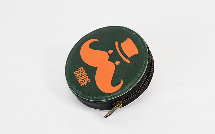 Goods Made レザーコインケース 丸型WLT01 オリジナルレザーコインケース 丸型|1個770円~!1個から作成可能|フルカラー印刷対応