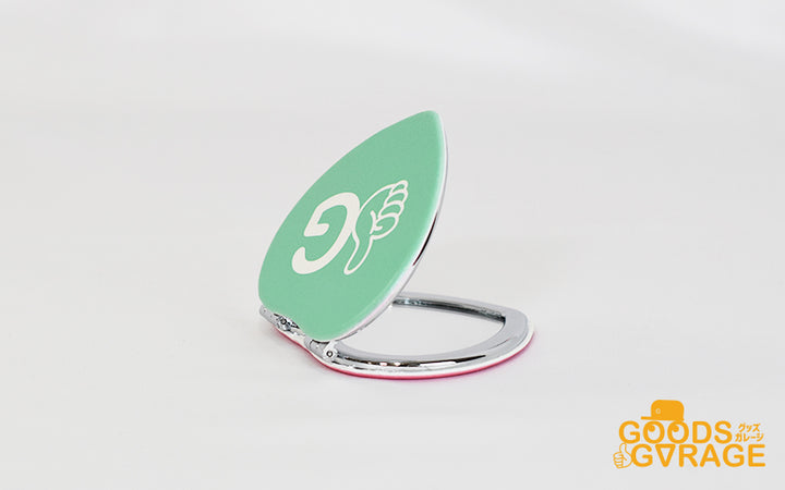 オリジナルグッズ・ノベルティのグッズメイド【GOODS MADE】 折りたたみコンパクトミラー スクエア・ハート MRR08 オリジナル折りたたみコンパクトミラー スクエア・ハート |1個407円~!1個から作成可能|フルカラー印刷対応