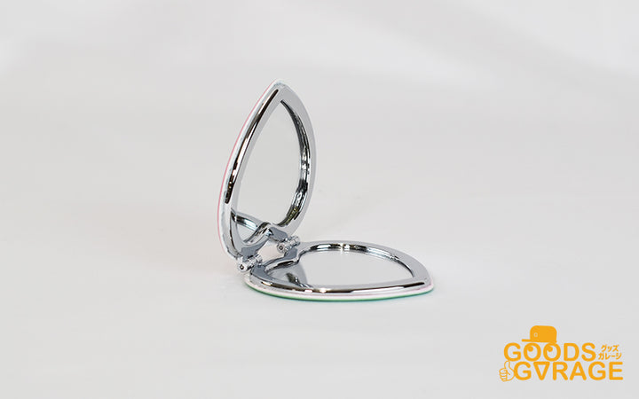 オリジナルグッズ・ノベルティのグッズメイド【GOODS MADE】 折りたたみコンパクトミラー スクエア・ハート MRR08 オリジナル折りたたみコンパクトミラー スクエア・ハート |1個407円~!1個から作成可能|フルカラー印刷対応