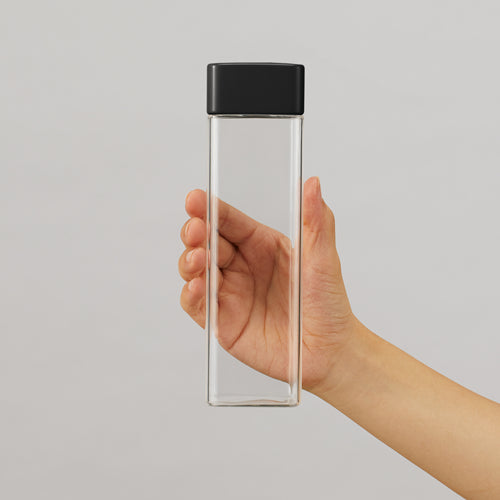 Goods Made スクエアクリアボトルRPC06 オリジナルスクエアクリアボトル|1個990円~!1個から作成可能|フルカラー印刷対応