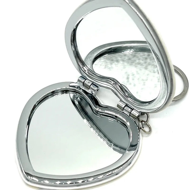 オリジナルグッズ・ノベルティのグッズメイド【GOODS MADE】 オリジナルコンパクトミラーキーホルダーRMR04 オリジナル折りたたみコンパクトミラー ラウンド形・楕円～形 ｜1個400円～！1個から作成可能｜フルカラー印刷対応