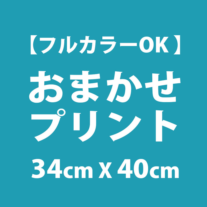 おまかせプリント  34cm x 40cm 以内 (バック)