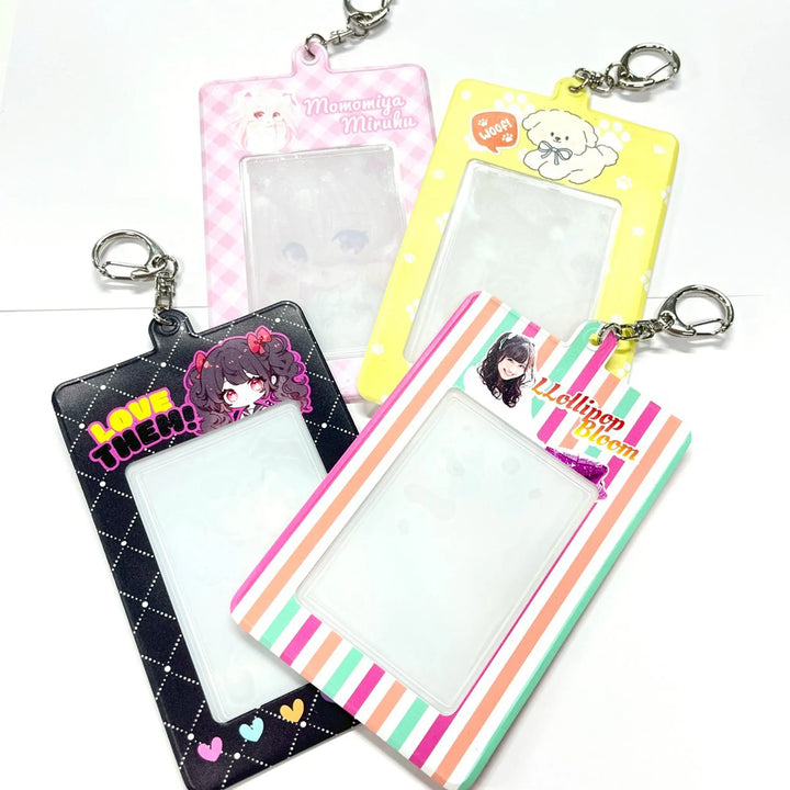 カラフルなデザイン4種のオリジナルチェキホルダー集合イメージ