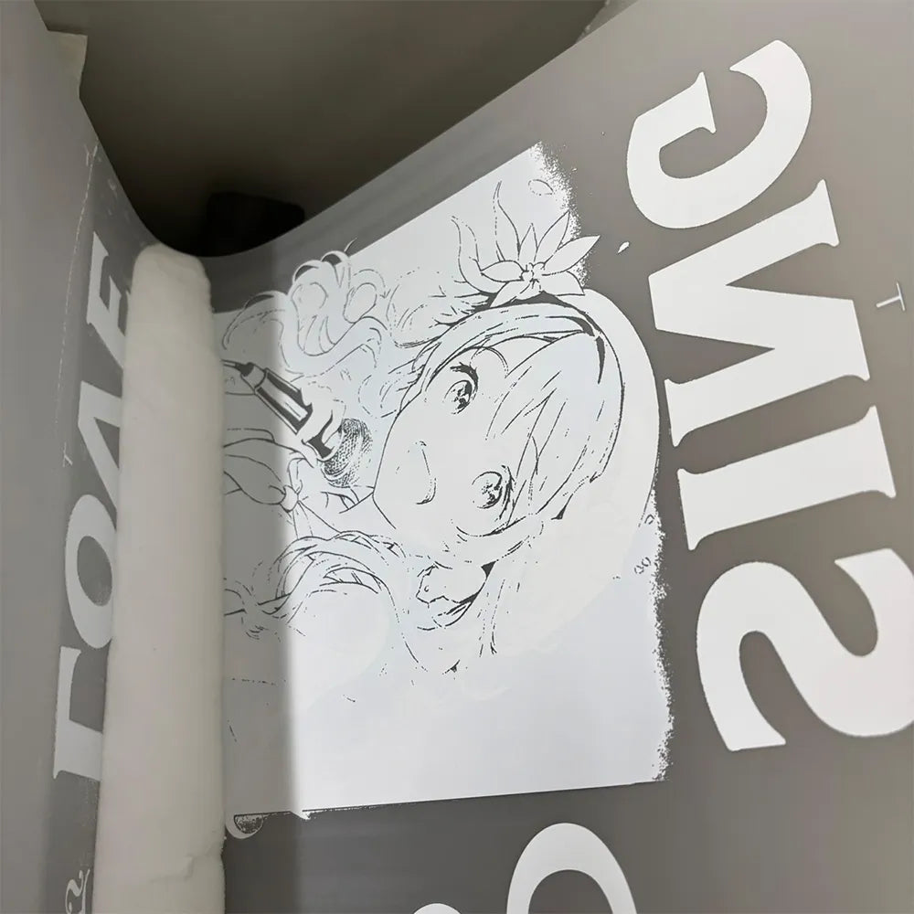 熱でパウダーを溶かしインクを定着