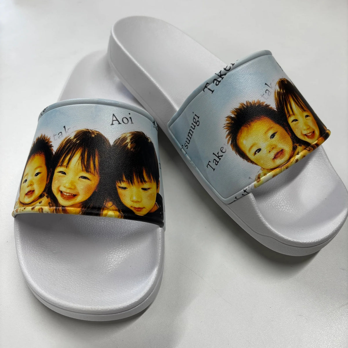 お子さまの写真入りオリジナルシャワーサンダルの製作事例【上野 裕太様】