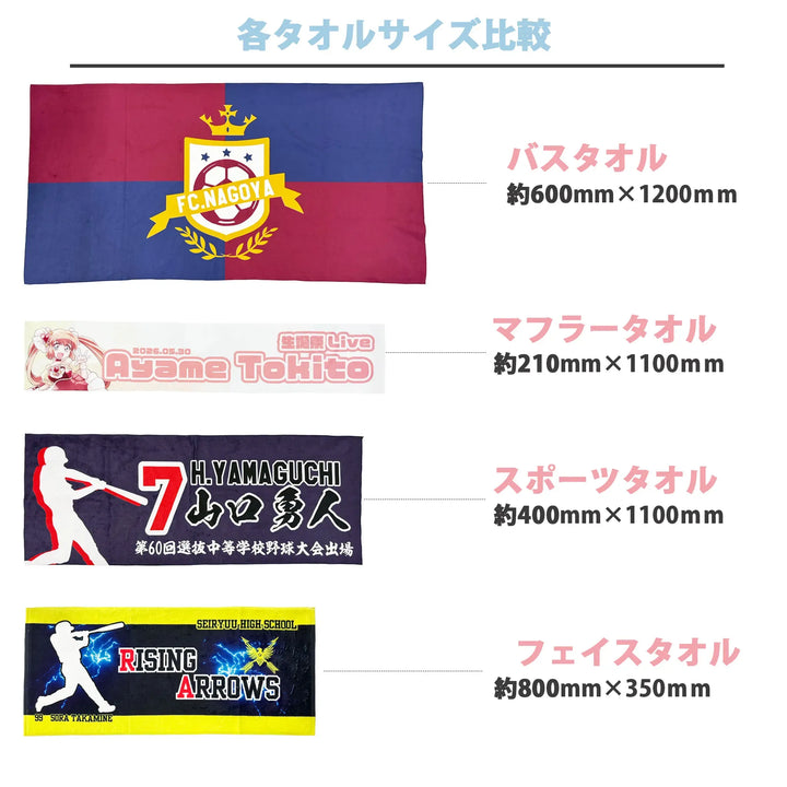 オリジナルフェイスタオル TWL02｜定番サイズのフルカラー印刷タオル