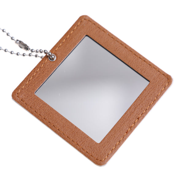 Goods Made レザーミラーチャーム　MRR04 オリジナルレザーミラーチャーム　｜1個500円～！1個から作成可能｜フルカラー印刷対応