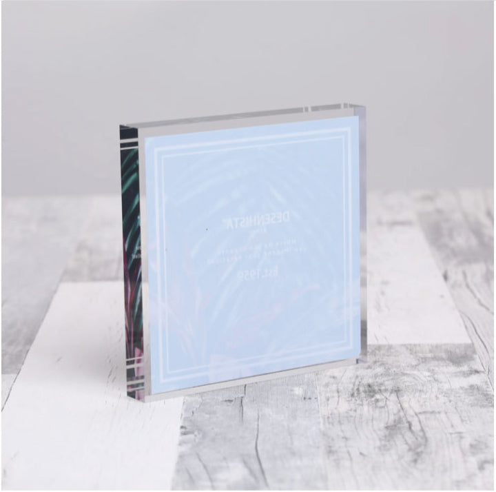 オリジナルグッズ・ノベルティのグッズメイド【GOODS MADE】 アクリルブロック100*100*30mm ITR07 オリジナルアクリルブロック100*100*30mm ｜1個1540円～！1個から作成可能｜フルカラー印刷対応