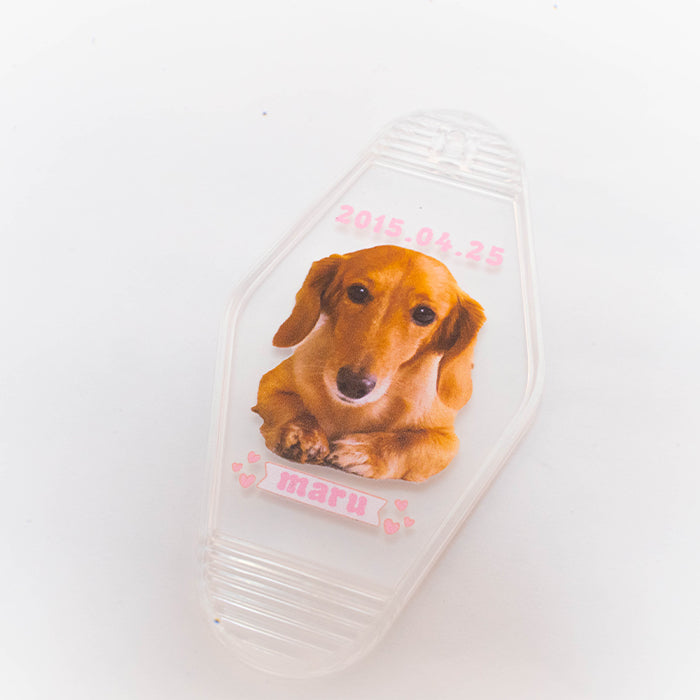 オリジナルグッズ・ノベルティのグッズメイド【GOODS MADE】 オリジナルモーテルキーホルダー KHD12 オリジナルモーテルキーホルダー ｜1個330円～！1個から作成可能｜フルカラー印刷対応